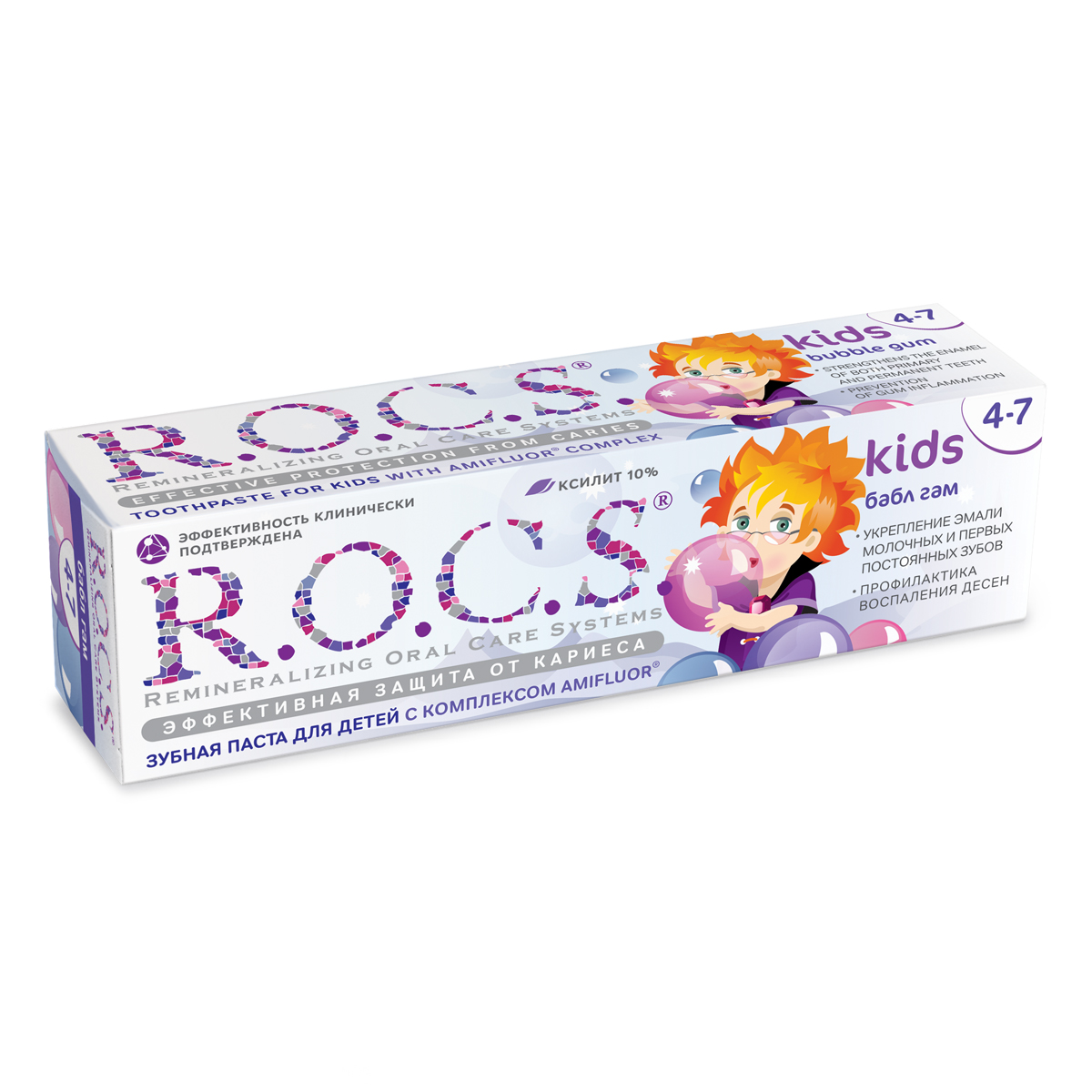 Monos ROCS kids үлээдэг бохьтой шүдний оо 4-7нас 45гр