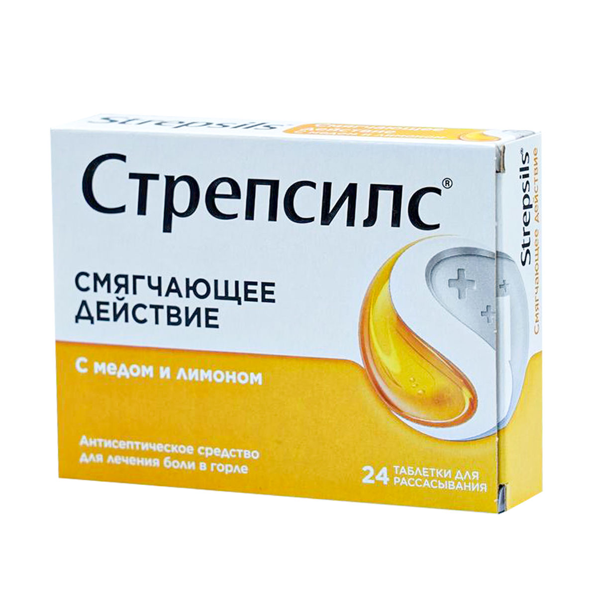 Monos Стрепсилс мед лемон 1.2мг+0.6мг №24