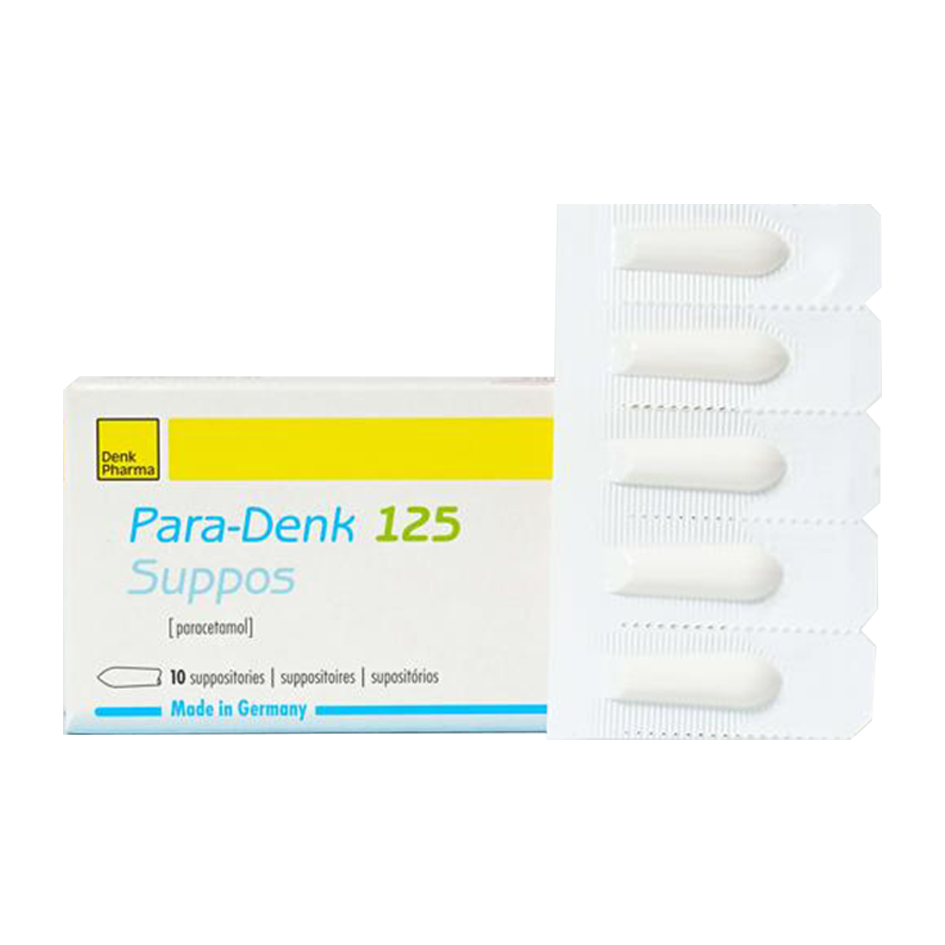 Paracetamol 125 Mg PARA DENK SUPP 125 Suppository 10's, 54% OFF