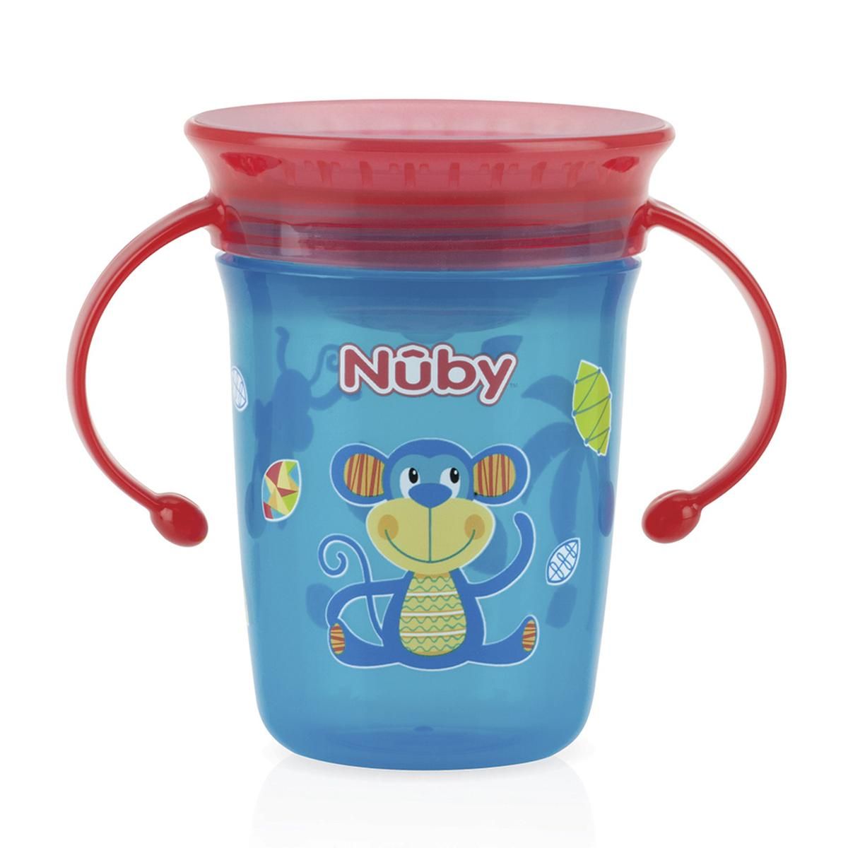 Monos Nuby 360 градус аяга бариул, тагтай 240мл, 6+ сар