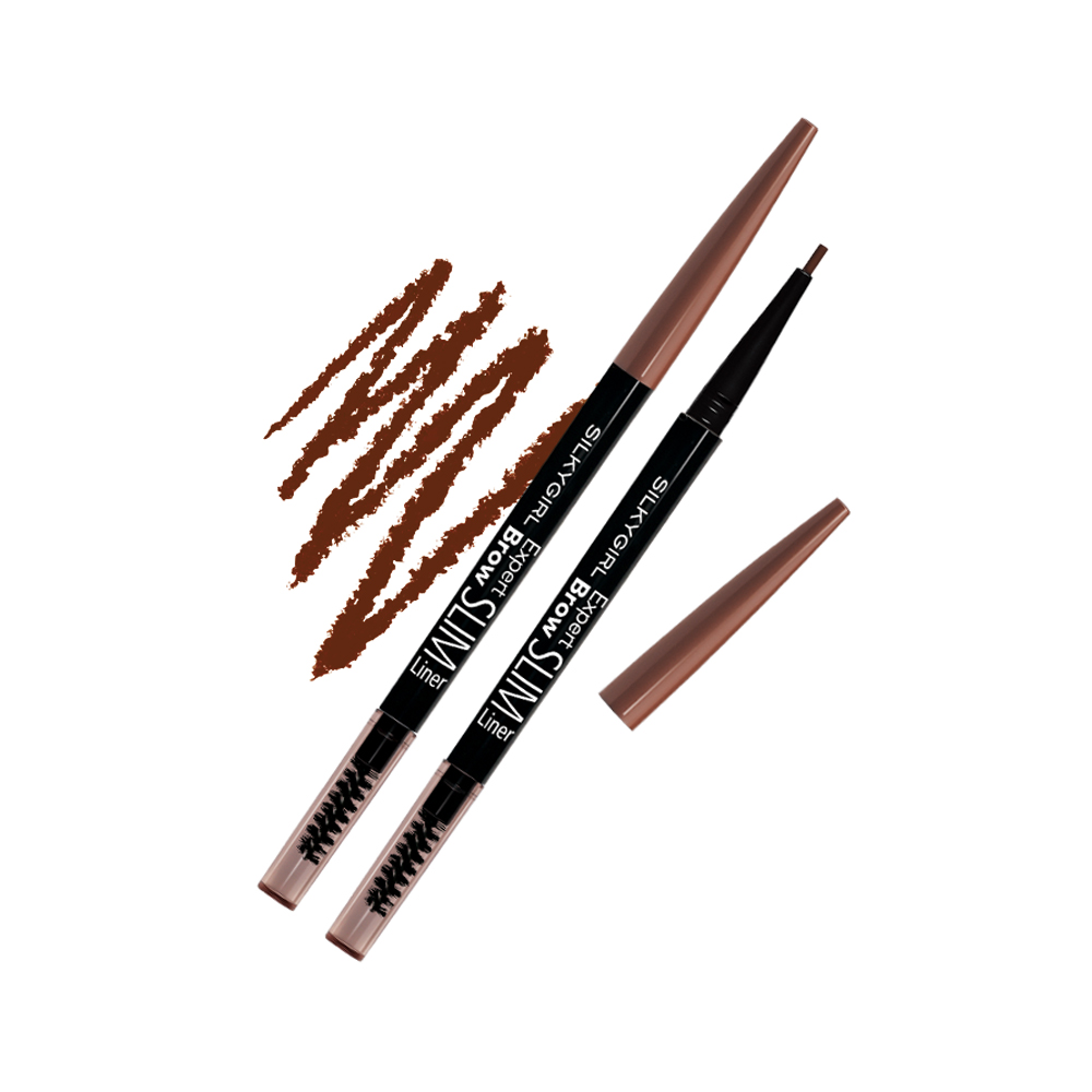 Monos Silkygirl Expert Brow Slim Liner 02 - Багстай зөөлөн нарийн хөмсөгний харандаа