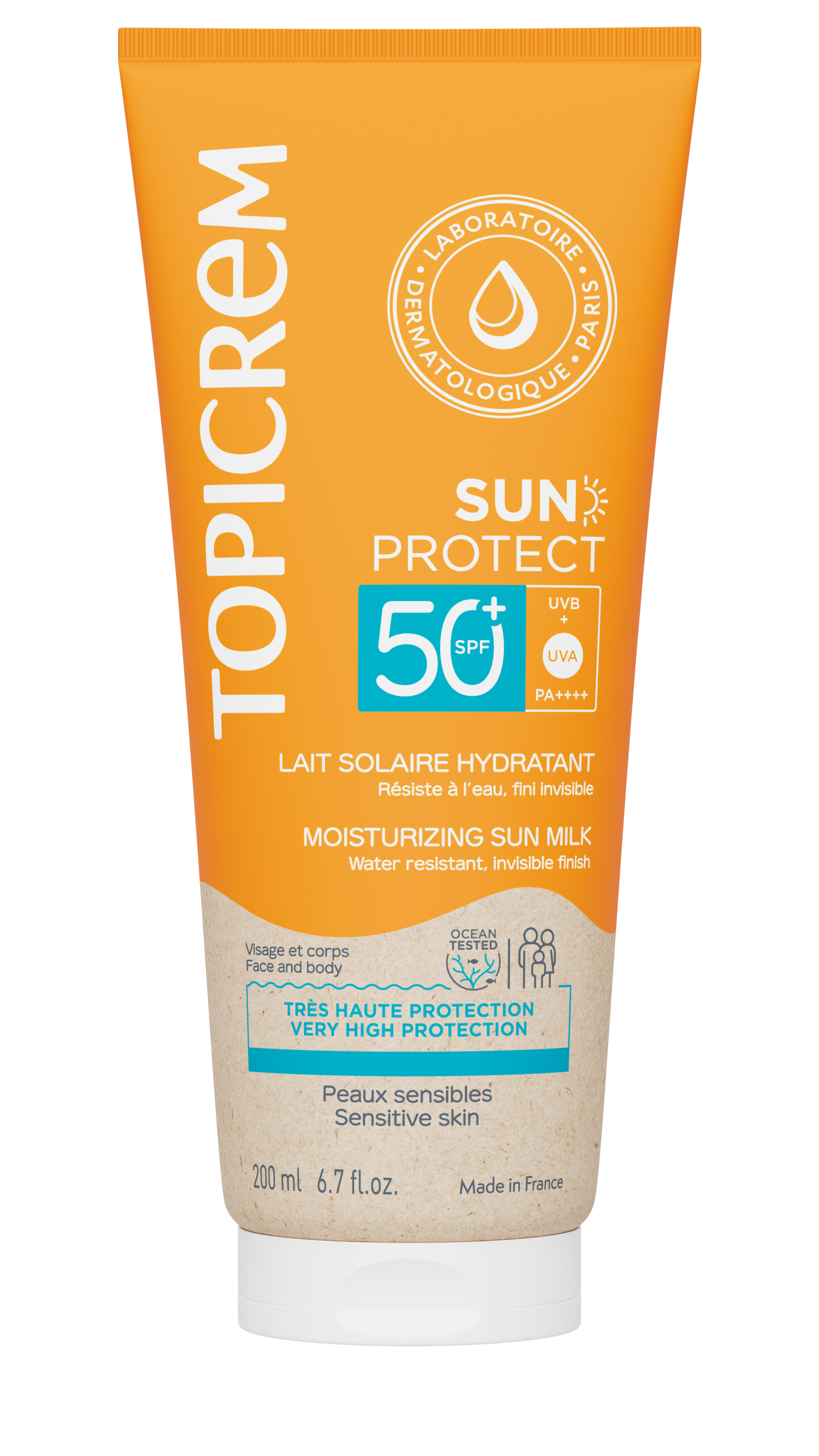 Monos Topicrem sun screen бүх төрлийн арьсны чийгшүүлэх нарны тос SPF50+ 200 мл 3+