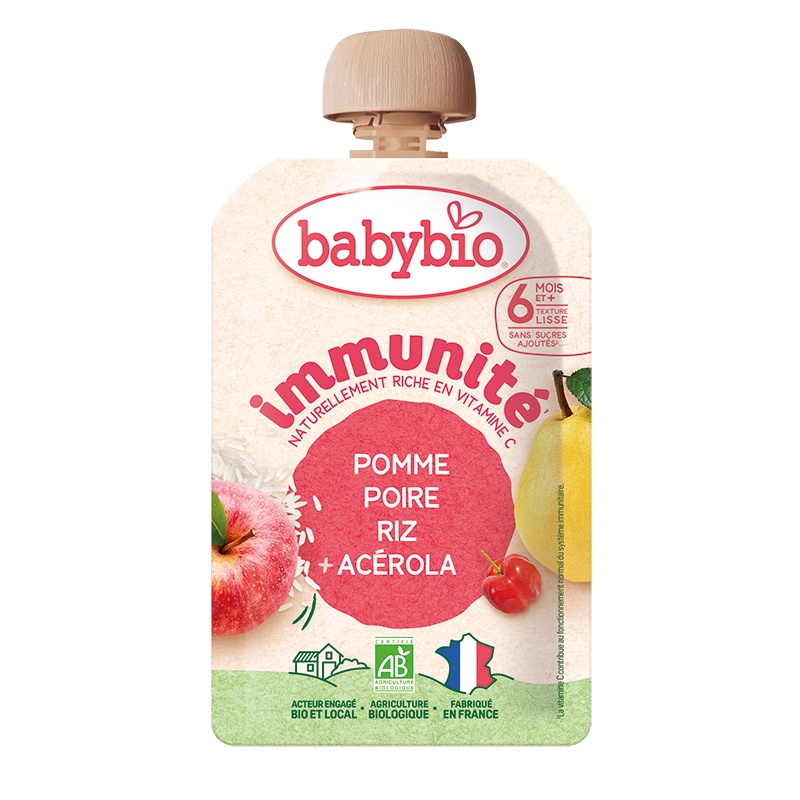 Monos Babybio Immunity алим, лийр, будаа, интоортой нухаш 100гр 6+сар