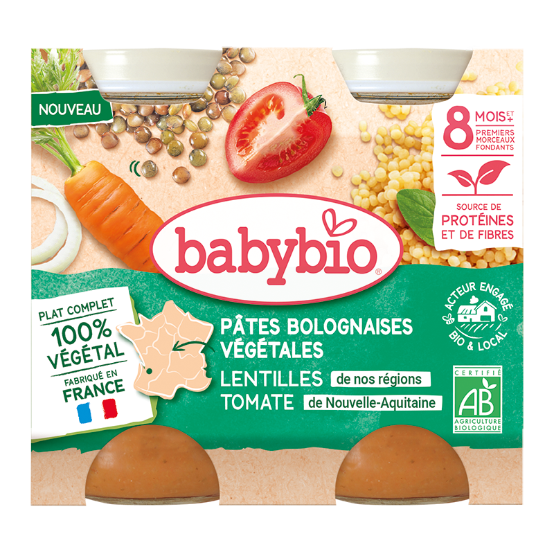Monos Babybio улаан лооль, сэвэг зарамтай бологнез паста 200гр 8+сар