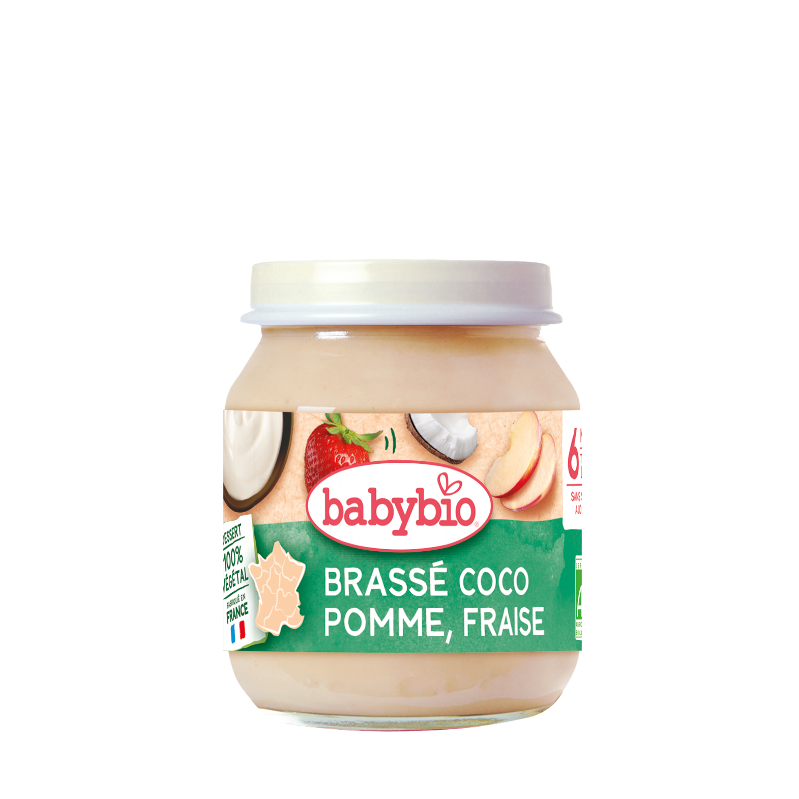Monos Babybio алим гүзээлзгэнэтэй коконатын тараг 130гр 6+сар