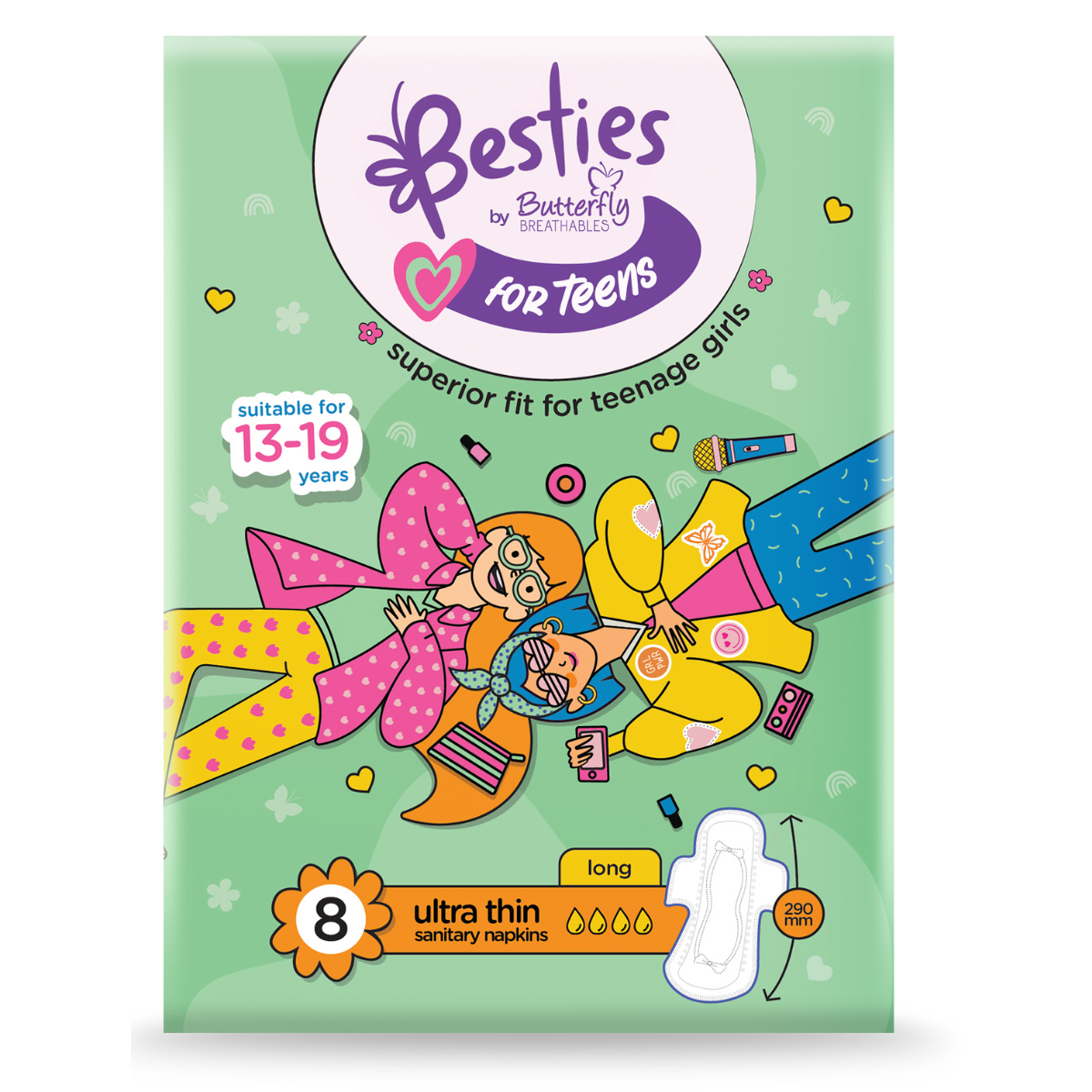 Monos Butterfly teens охидын ариун цэврийн хэрэглэл 290мм №8
