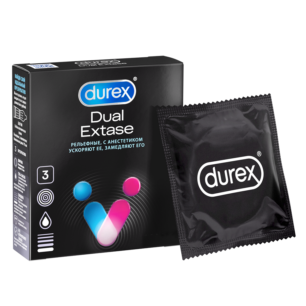 Durex Dual Extase бэлгэвч №3