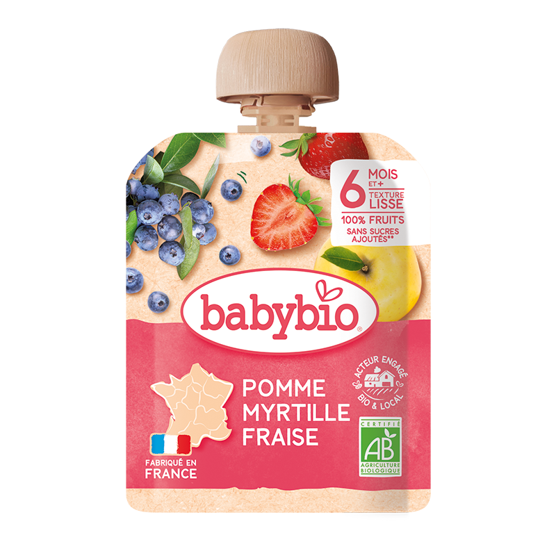 Monos Babybio алим нэрс гүзээлзгэнэтэй нухаш 90гр 6+ сар