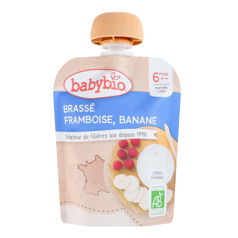 Monos Babybio бөөрөлзгөнө, гадил, үнээний сүүний тараг 90гр 6+ сар
