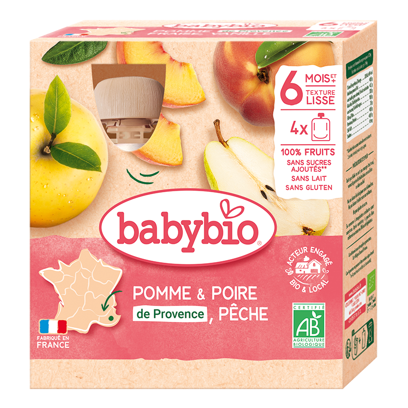 Monos Babybio хайрцагтай алим лийр чангаанзны нухаш 90гр хайрцгандаа 4ш 6+ сар