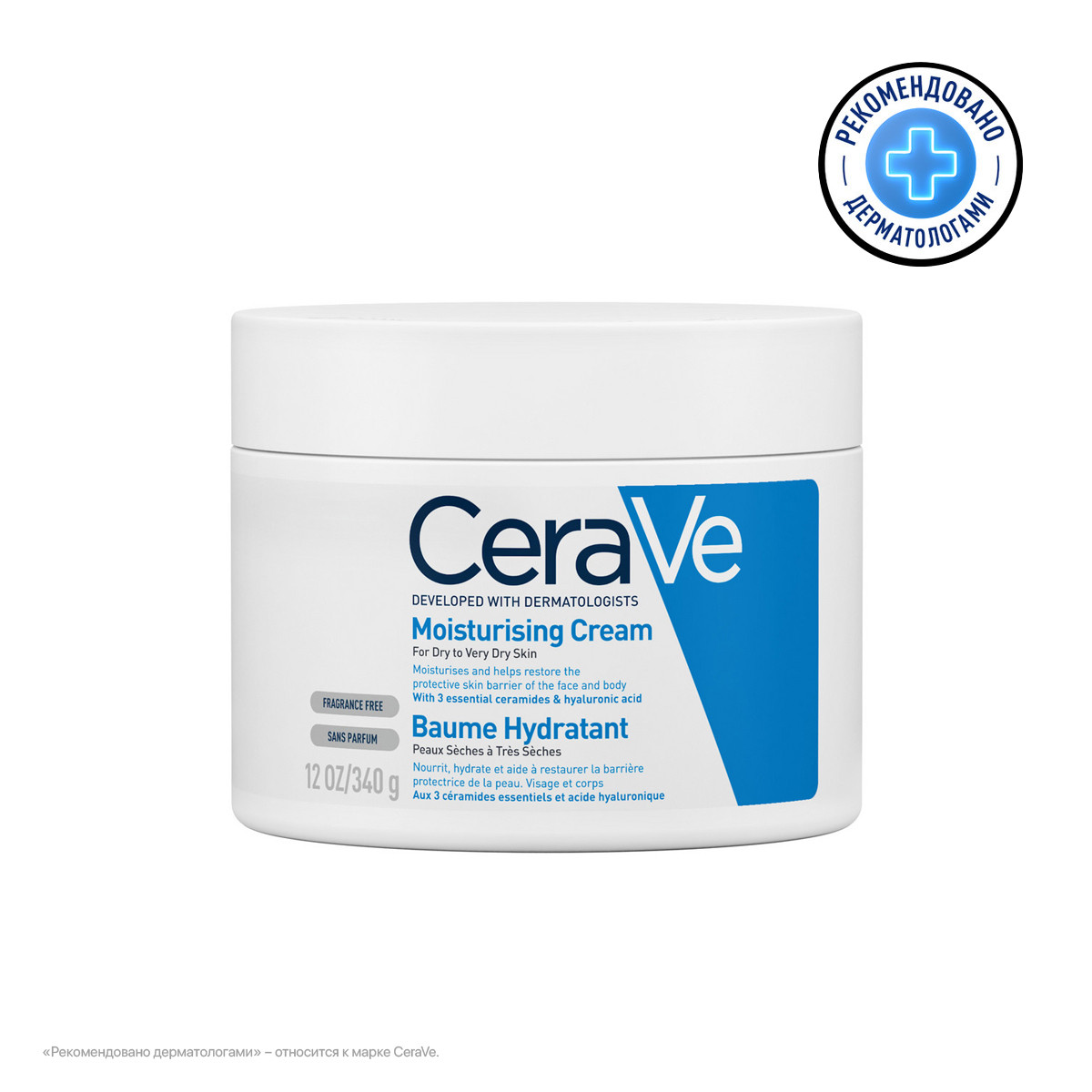 Monos Loreal CRV-Moisturizing Cream Хуурай болон  хэт хуурай арьсны 24 цаг чийгшилийн хадгалах үйлчилгээтэй нүүр, биений крем нь бүтэцтэй тос, 340мл