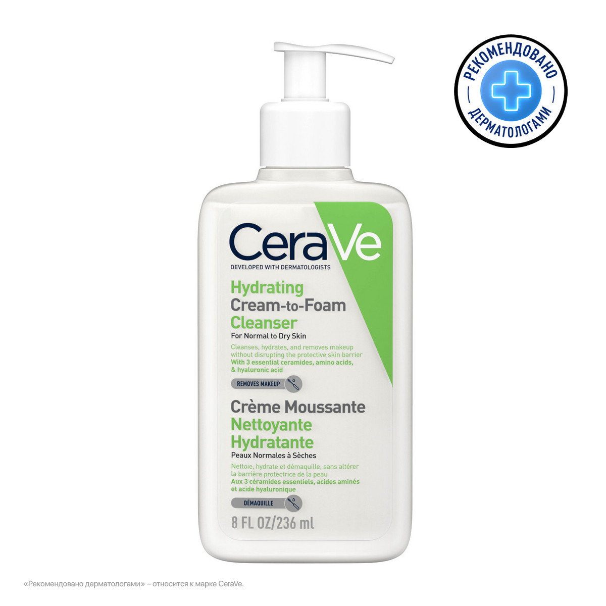 Monos Loreal CRV - Creamy Cleanser Энгийн болон хуурай арьсны чийгшүүлэгч крем бүтэцтэй тосон цэвэрлэгч, 236мл