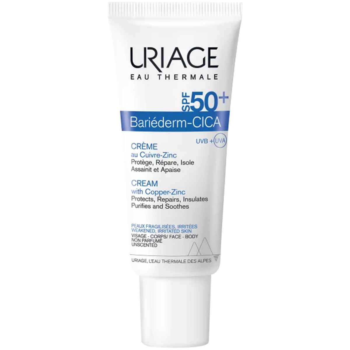 Monos Uriage BARIEDERM CICA CREAM SPF50 гэмтэлтэй арьсны нарны тос 40мл