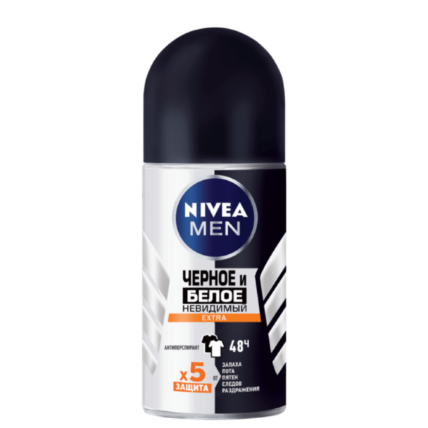 Monos Nivea deo Roll-On Black & White Male 30X50мл