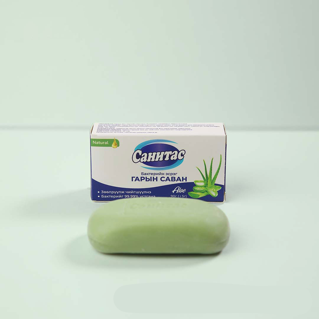 Санитас гарын хатуу саван алое 90гр