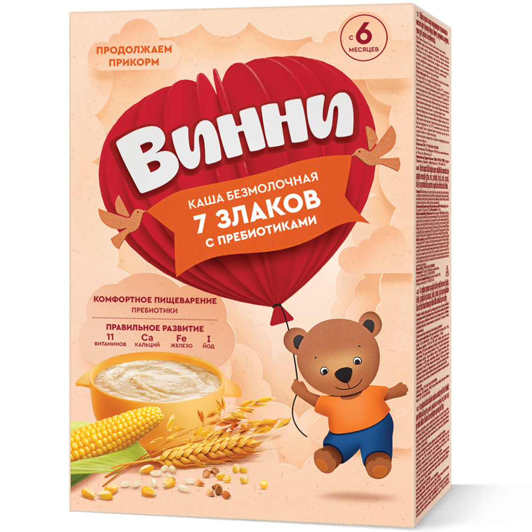 Monos Винни Пребиотиктой 7 төрлийн үр тарианы каш 6+ 200гр