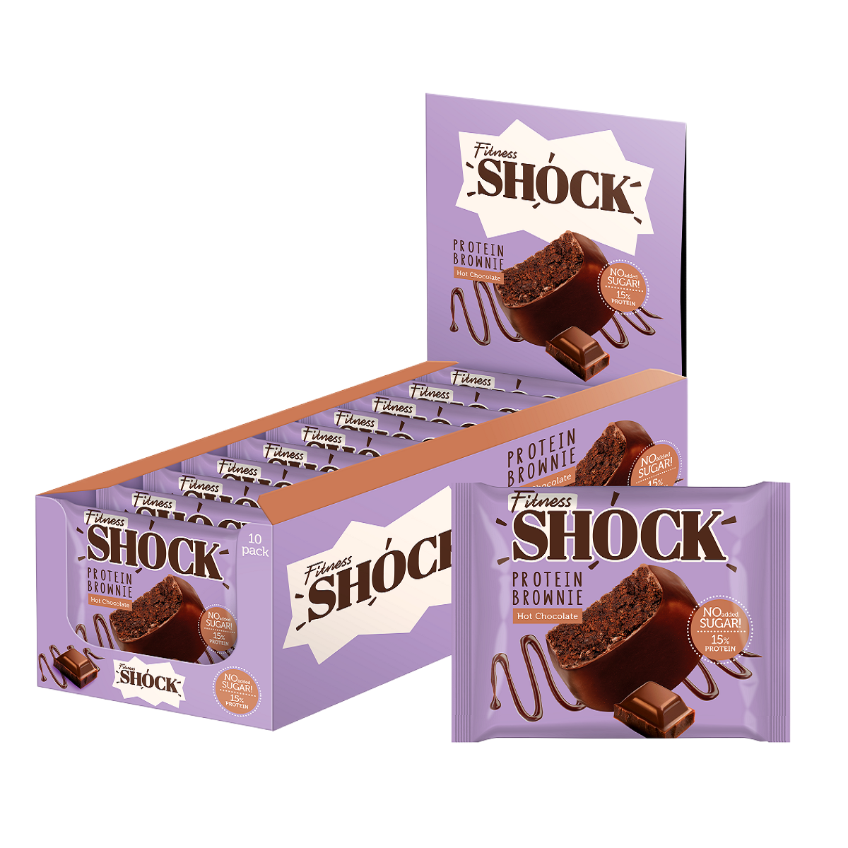 Monos Fitnes Shock - Сахаргүй уургаар баялаг, шоколадтай бар 50гр