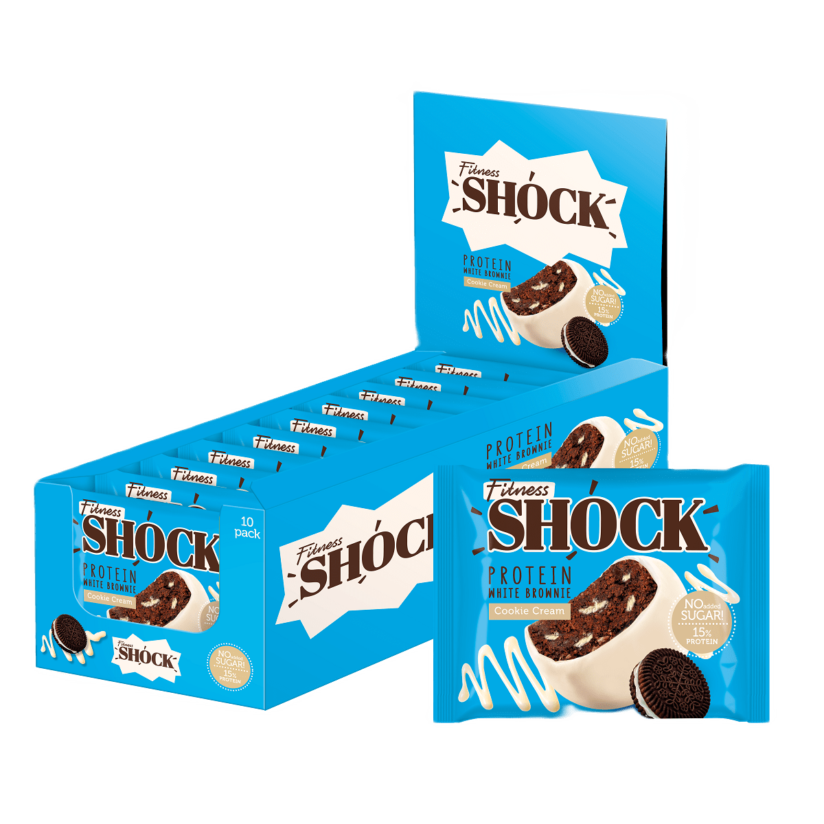 Monos Fitnes Shock - Уургаар баялаг цагаан шоколад печеньтэй бар 50гр