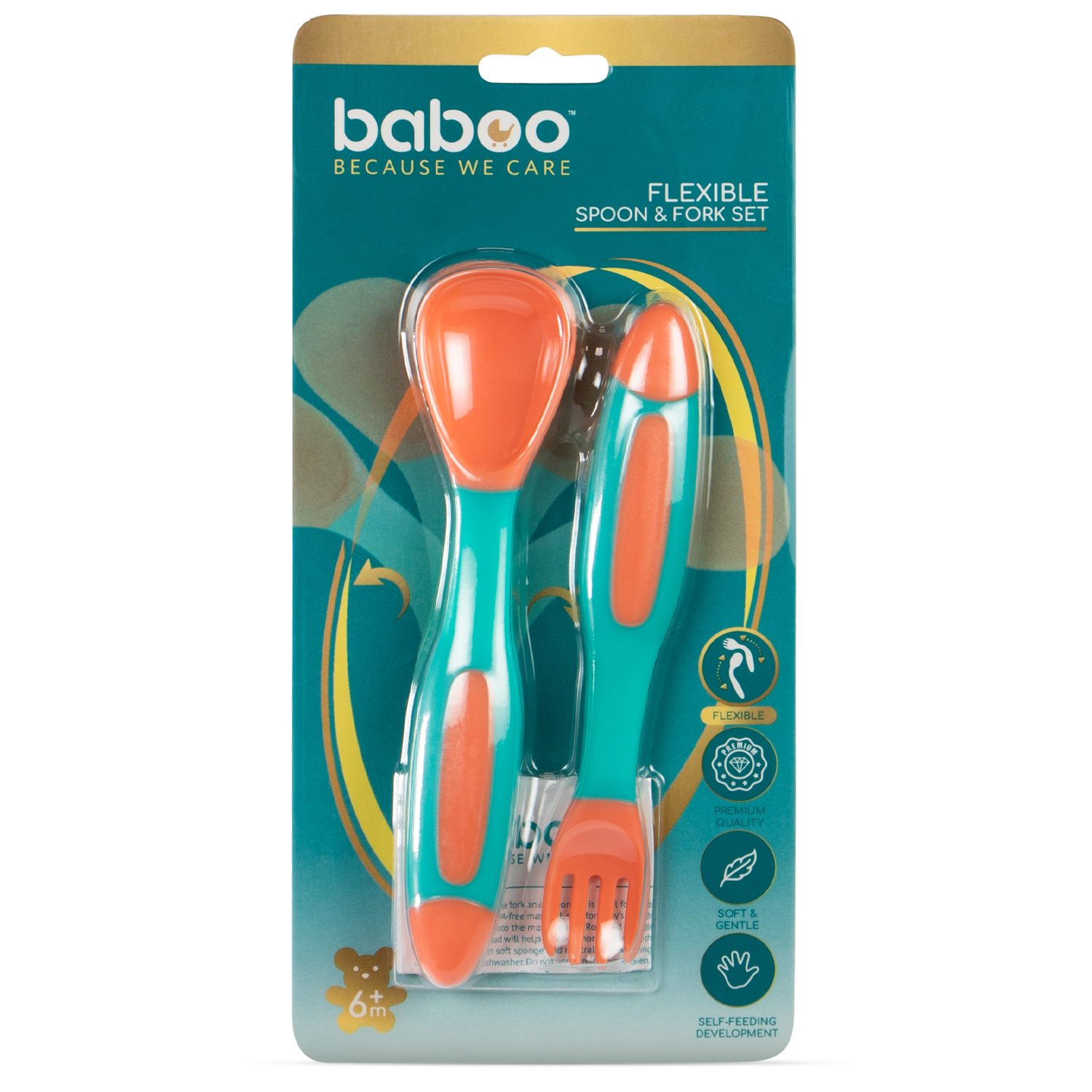 Monos Baboo уян халбага сэрээ улбар шар 6+сар