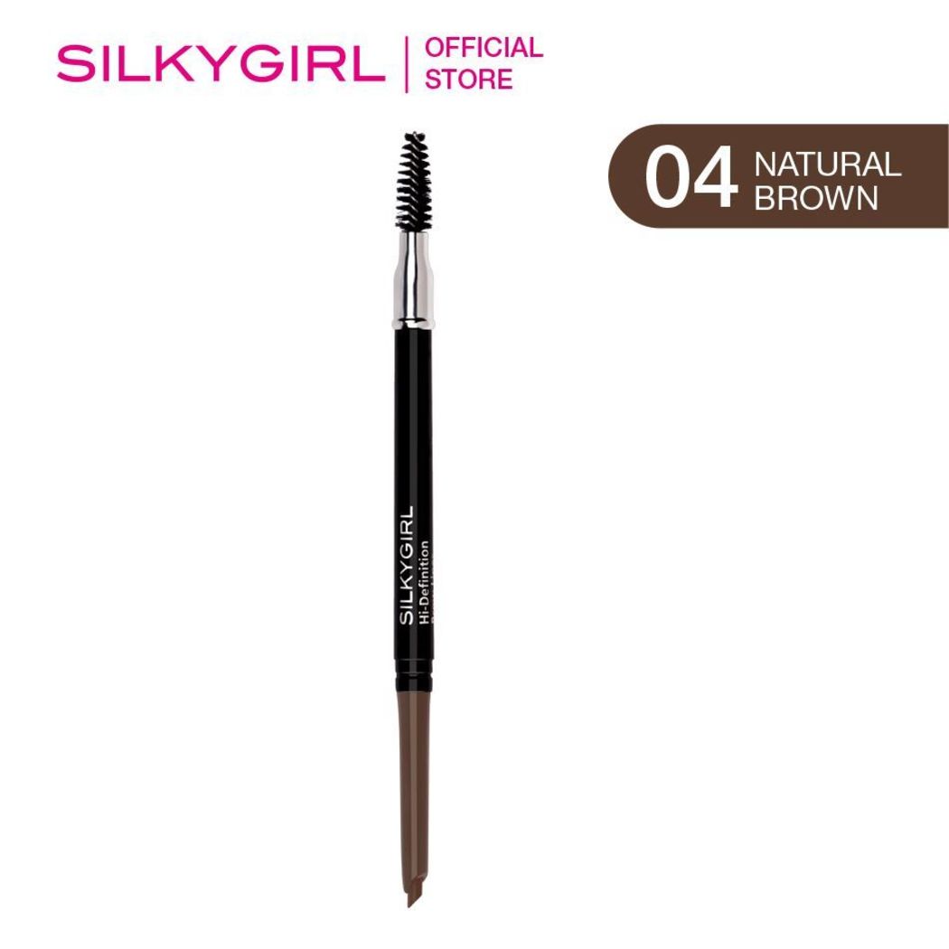 Monos Silkygirl Hi Definition Brow Liner 04 Natural brown - Хөмсөгний харандаа багстай