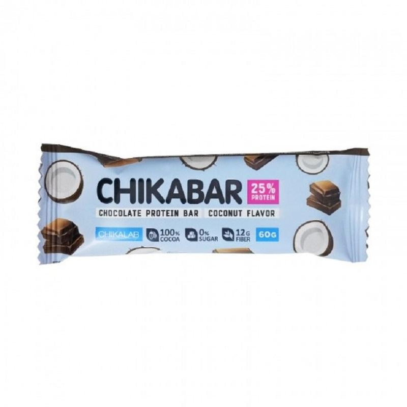 CHIKABAR Сахаргүй, Уураг Ислэг өндөртэй Кокостой Протеин Бар