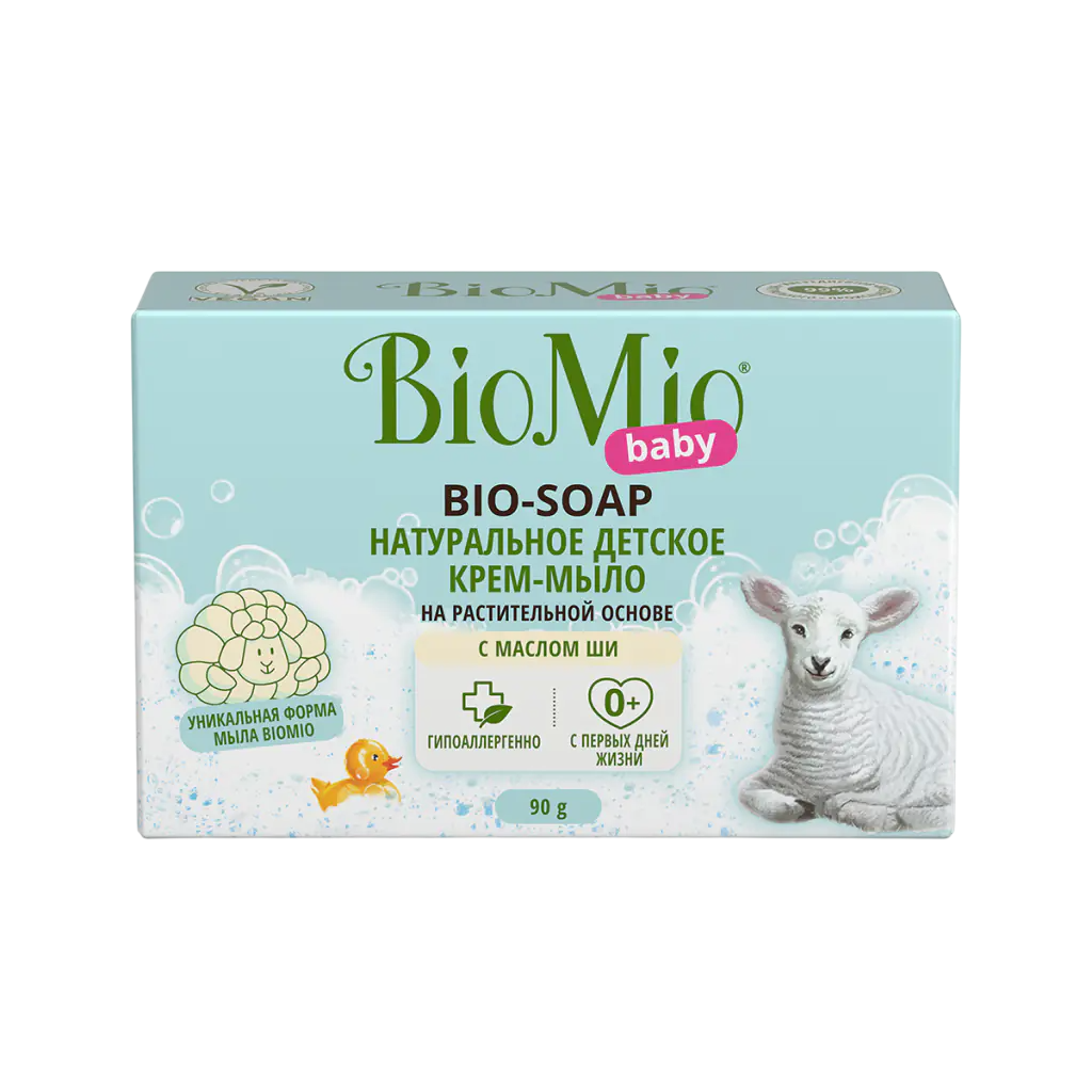 Monos Bio Mio Baby Bio-Soap - Цэвэр байгалийн гаралтай хүүхдийн хатуу саван, Shea butter агуулсан 90г