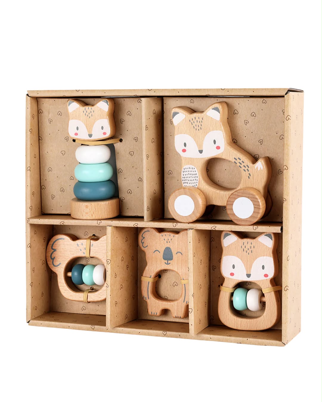 Monos Elefun Baby fox & sloth Rattle Play цэнхэр