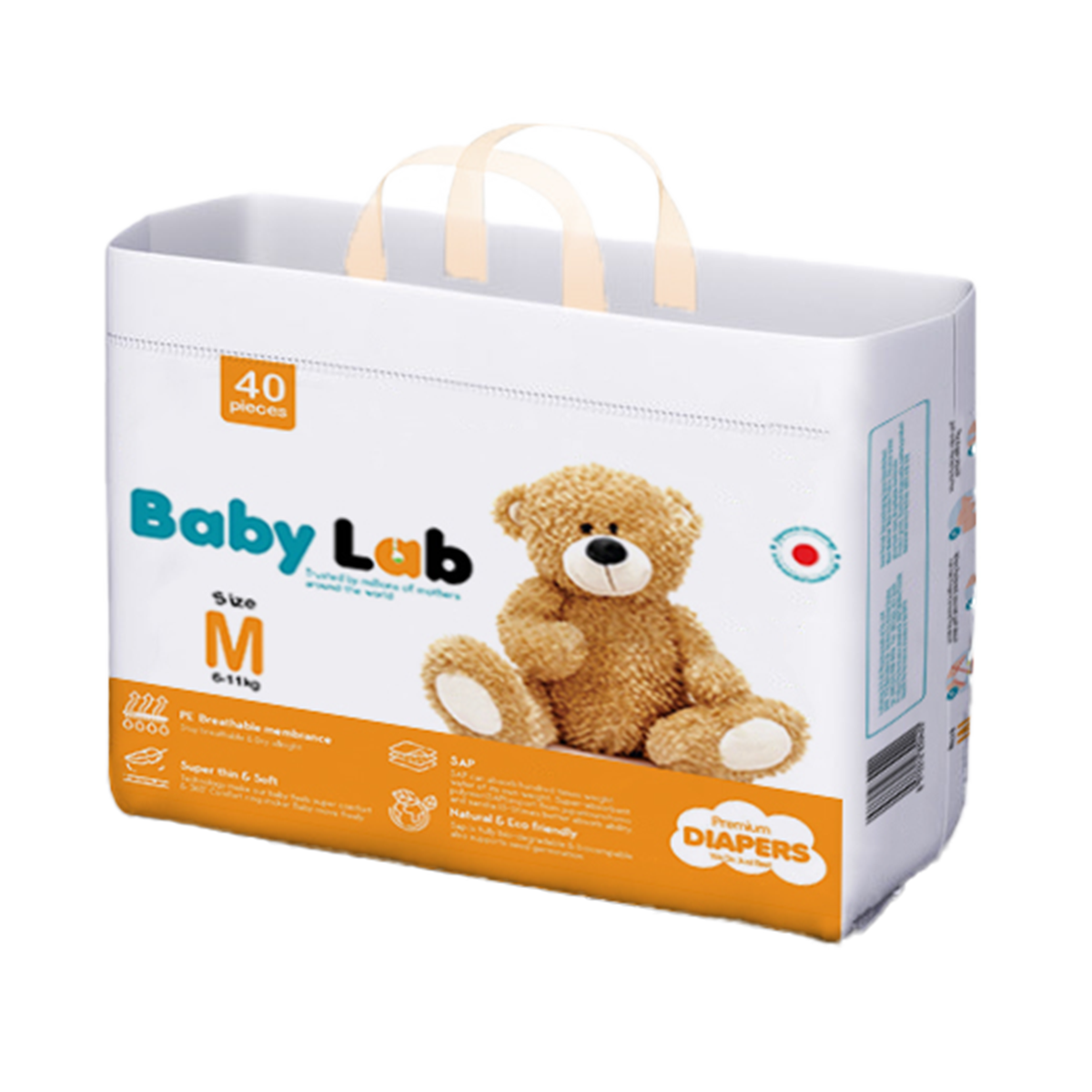 Monos Baby lab хүүхдийн памперс наадаг M №40 M 6-11кг