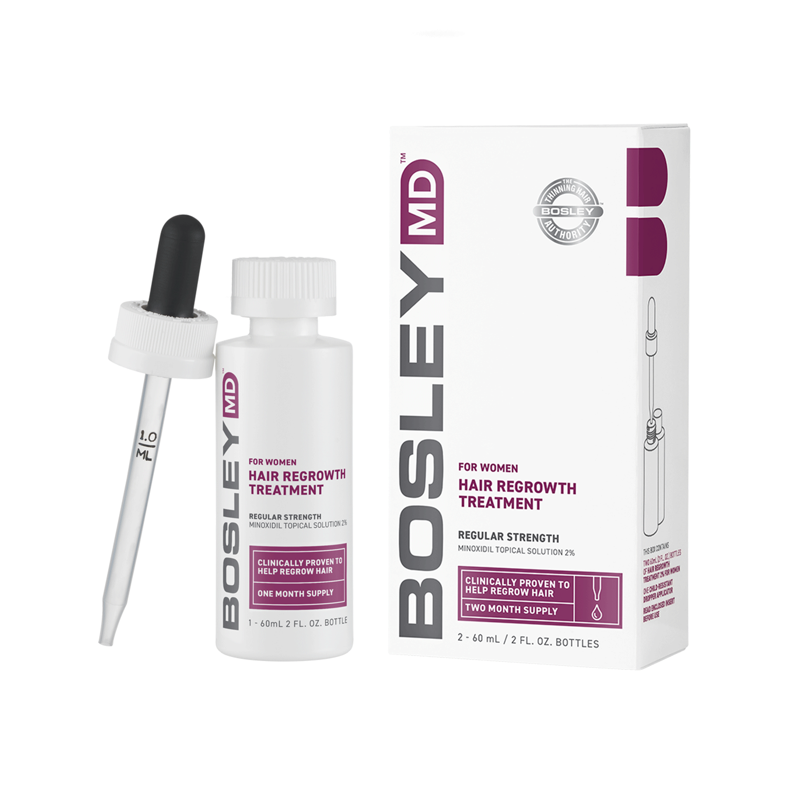 Monos Bosley Эмэгтэйчүүдийн үс ургалтыг дэмжигч дусаагуур 2% 60мл x 2