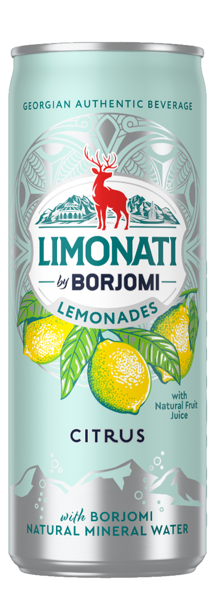 Monos Borjomi Can 0.33 x 12 Lemonade Citrus