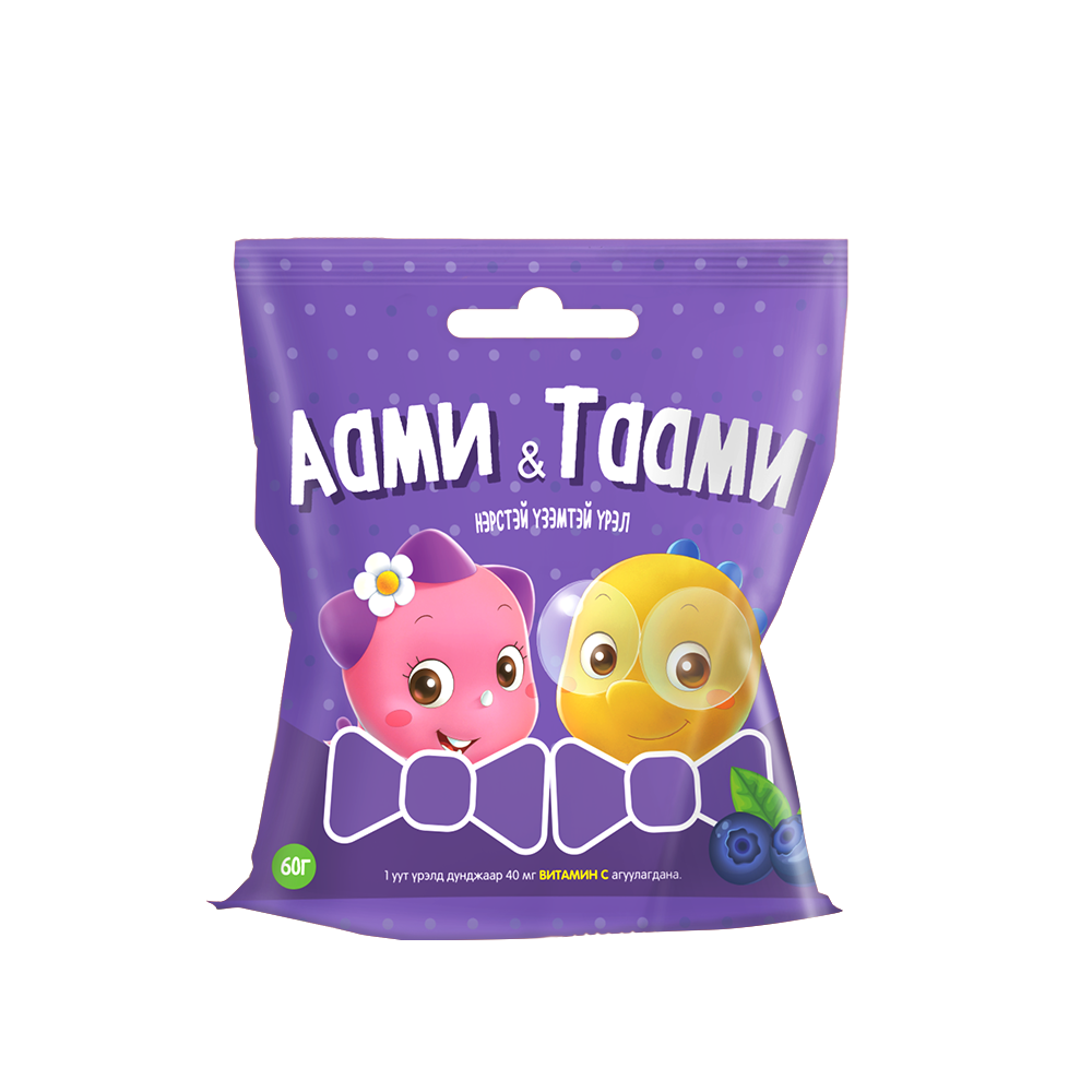 Monos Маамуу - Аами, Таами Нэрстэй үзэмтэй үрэл 60гр/xmas/