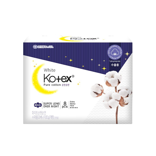Monos Kotex white pure cotton ариун цэврийн хэрэглэл шөнийн 42см №8