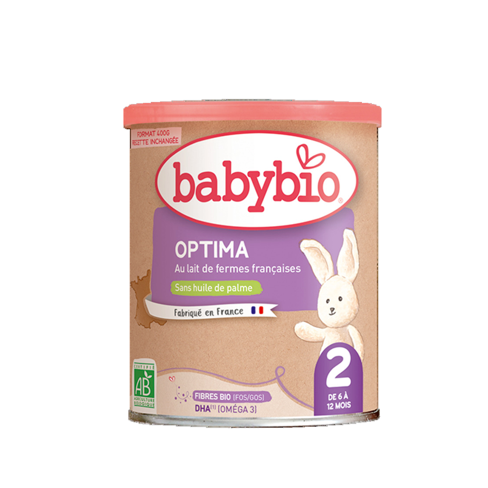 Monos Babybio Optima 2 хүүхдийн сүү пребиотиктой 6-12 сар 400гр