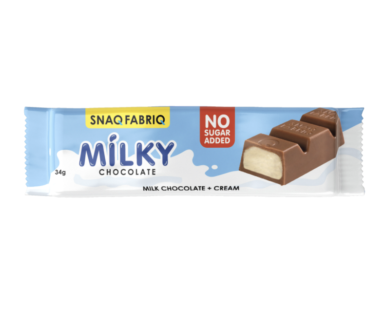 Snaq Fabriq - Сахаргүй сүүн шоколад, цөцгийн шанзтай бар 34гр