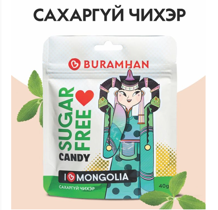 Monos Buramhan сахаргүй чихэр 40гр