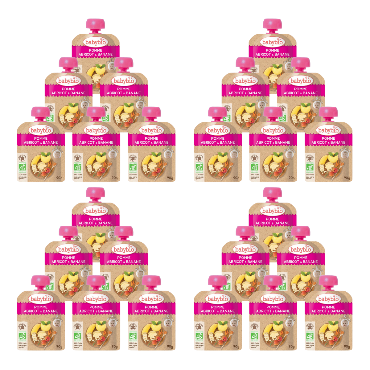 Monos Багц Babybio 6+сар алим чангаанз гадилтай нухаш 90гр*24ш