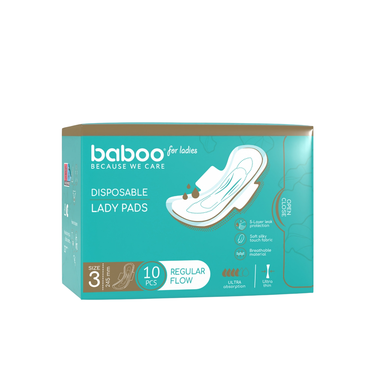Monos Baboo нэг удаагийн ариун цэврийн  хэрэглэл  24.8 см №10
