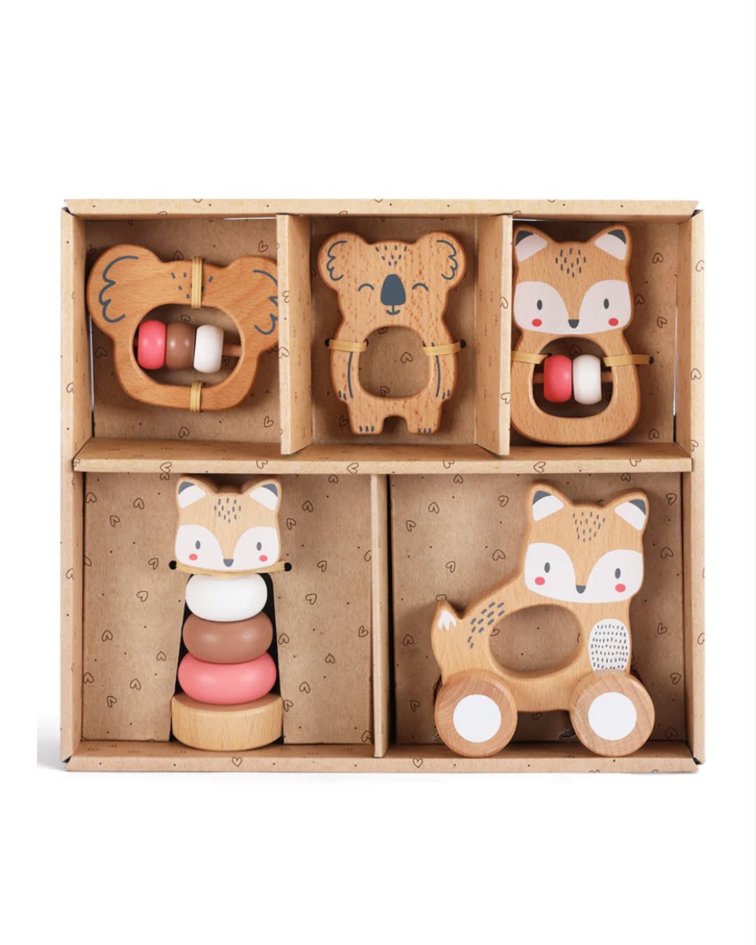 Monos Elefun Baby fox & sloth Rattle Play ягаан