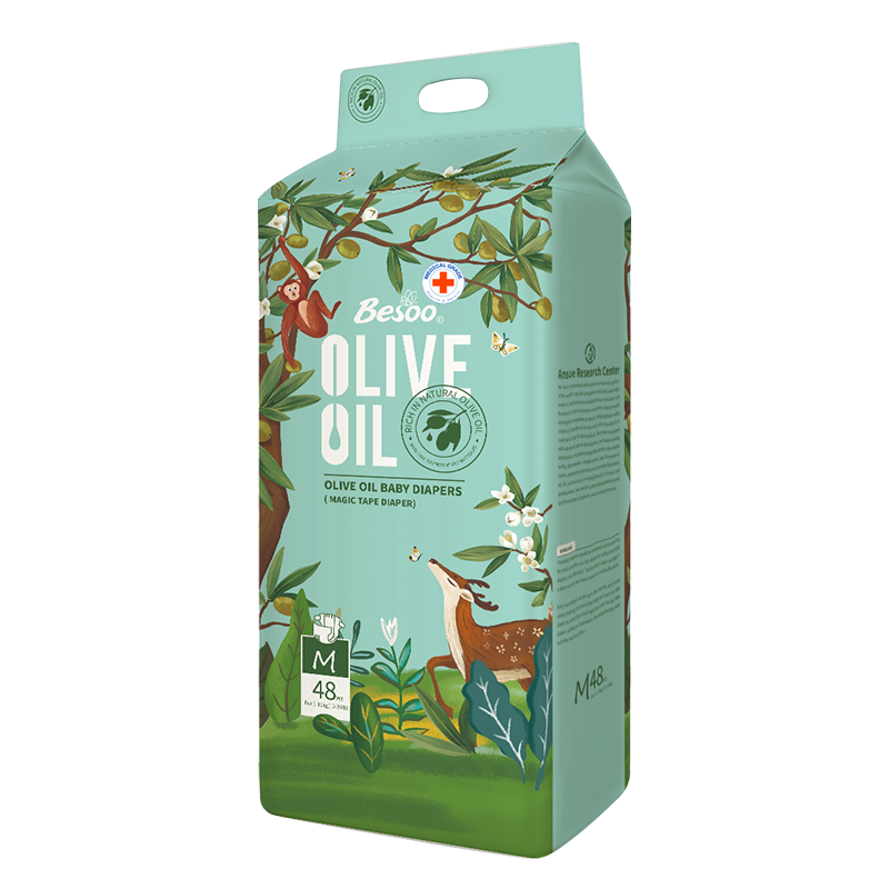 Monos Olive Oil хүүхдийн памперс наадаг M №48