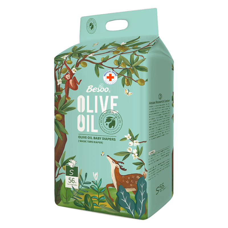 Monos Olive Oil хүүхдийн памперс S №56 наадаг